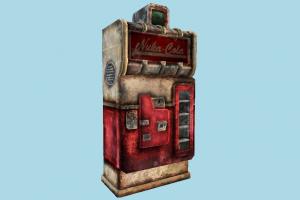 Nuka Cola Machine cola, coca-cola, machine, old, damaged, broken, drinks